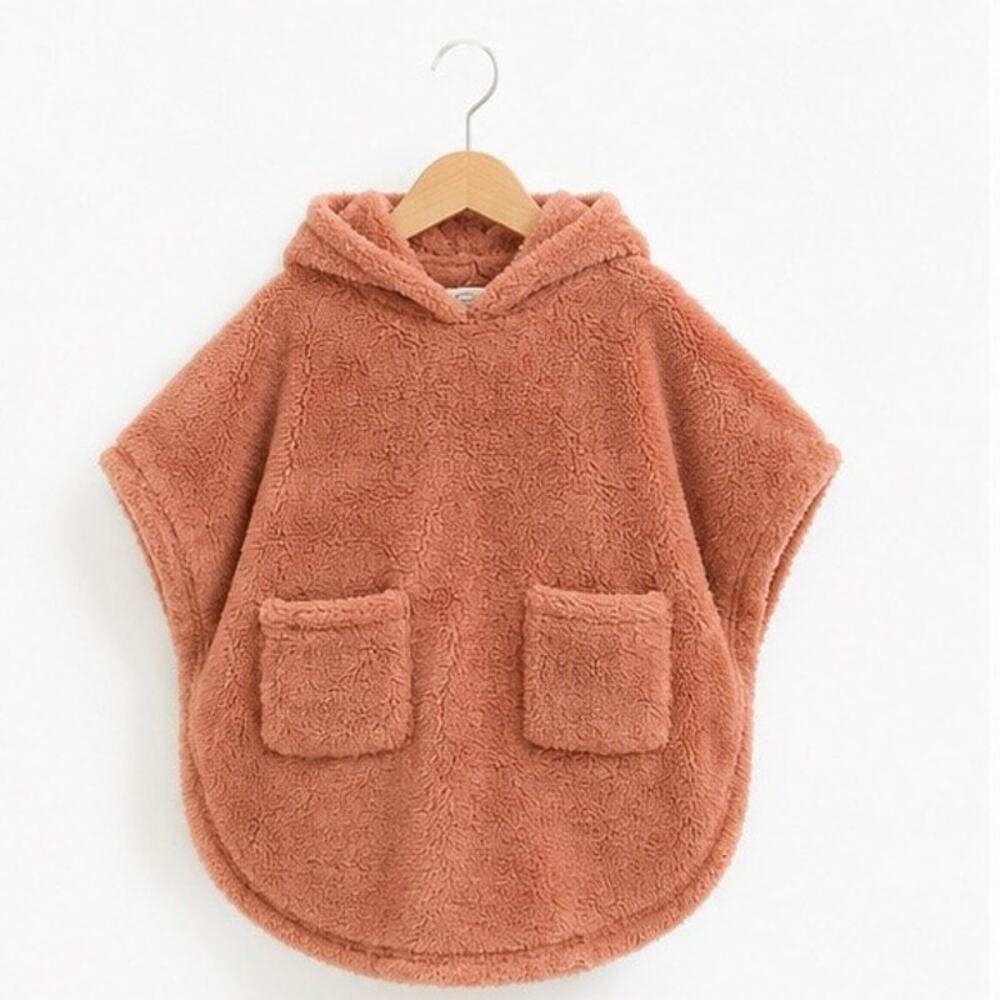Joyfolie Mia Joy Ponchama Pink Hooded Toddler Poncho